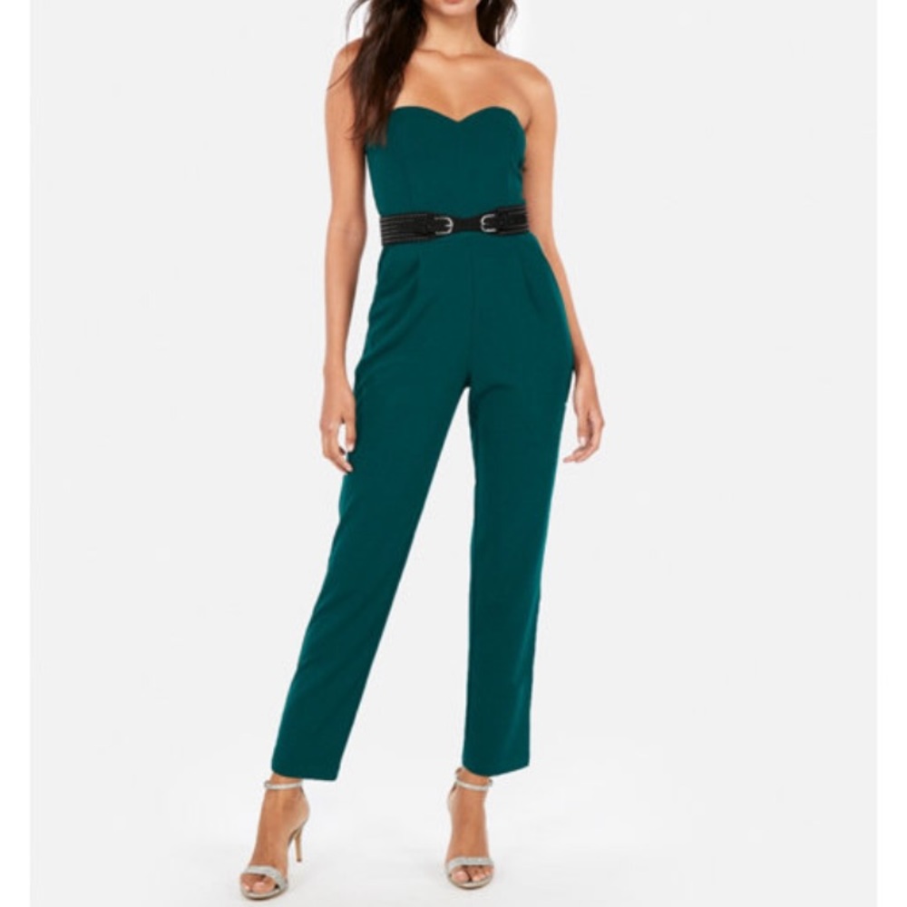 Strapless Sweetheart Neck Jumpsuit